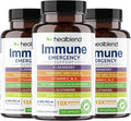 healblend 10 in 1 Immune Support Supplement Booster with Elderberry Zinc Echinacea Turmeric Lactobacillus Acidophilus for Adults (3 Pack)