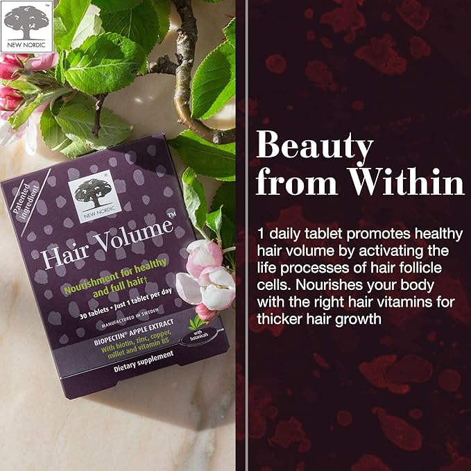 Hair &amp Liver Support Hair Volume Tablets 30ct plus Active Liver Gummies Beauty Boost by New Nordic