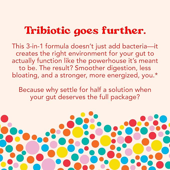 Let Loose Daily Tribiotic Pills - Probiotics Prebiotics and Postbiotics to Feed Your Microbiome and Support Smooth Daily Digestion Gut Health Gut Lining Repair for Women and Men 30 Capsules