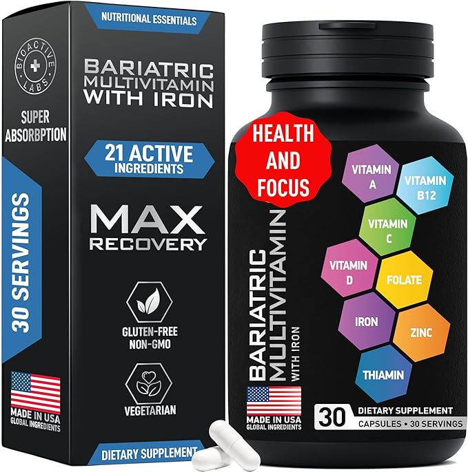 Bariatric Multivitamin and Vegan Iron Post Gastric Bypass Vitamin Bundle