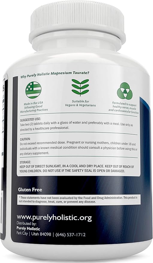 Magnesium Taurate 400mg + Magnesium Malate 400mg - Highly Bioavailable - High Absorption Bundle - 270 + 270 Vegetarian Tablets