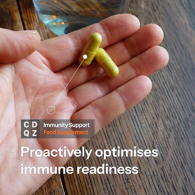 CDQZ - Quercetin Zinc Vitamin C Vitamin D3 - Immune Support - 120 Capsules - Plastic-Free Packaging