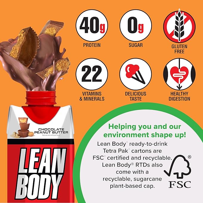 LEAN BODY 8 Flavor Variety Pack 40g Protein Zero Sugar 24 Vitamins &amp Minerals to Support Immune Health 17 fl oz 8 Pack.