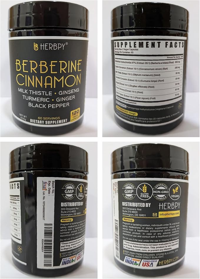 Bundle 7in1 Turmeric Curcumin &amp 7in1 Berberine HCl 97% Supplement