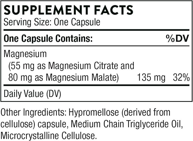 THORNE - Magnesium CitraMate &amp Vitamin D-5000 Duo - Heart Bones Muscles - 60 to 90 Servings