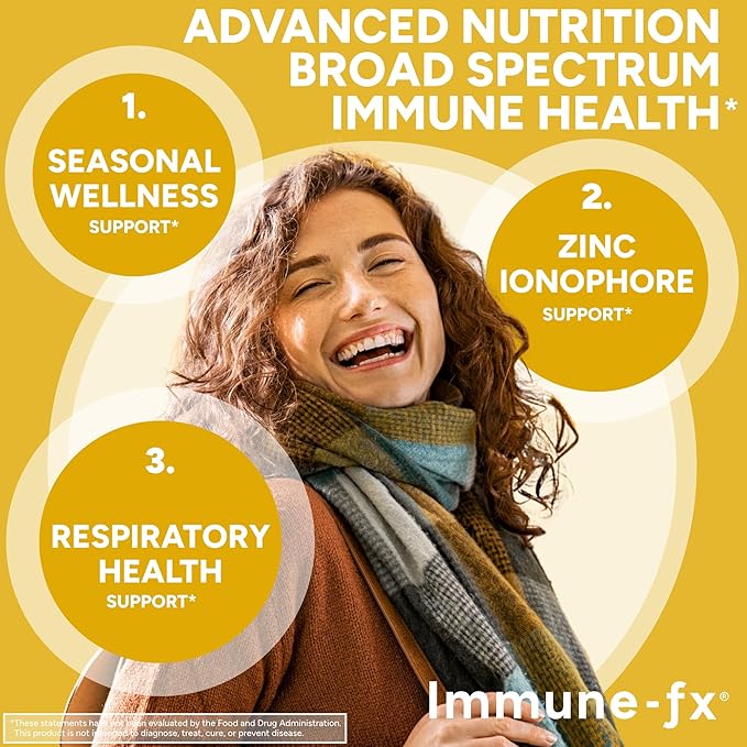 PPO Lab® Immune-fx™ Advanced Zinc Ionophore One-A-Day Immune Support Supplement with Zinc Bisglycinate Quercetin Vitamin C D3 K2 for Respiratory Heart Histamine Antioxidant Health 120 Capsules