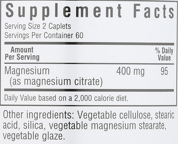 Bluebonnet Nutrition Magnesium Citrate 120 Capsules