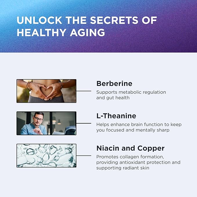 DR. EMIL NUTRITION NAD+ Boost - Nicotinamide Riboside Supplement for Longevity Healthy Aging &amp Cellular Regeneration - NAD Supplement with with Berberine L-Theanine &amp Niacin - 30-Day Supply