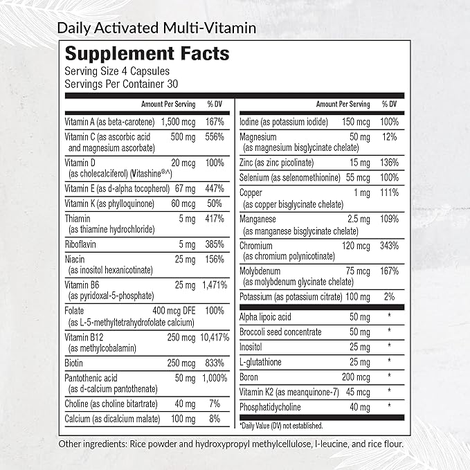 Equilife - Activated B Complex (60 ct.) Full Spectrum Magnesium (180 ct.) Daily Activated Multi-Vitamin (30 Servings)