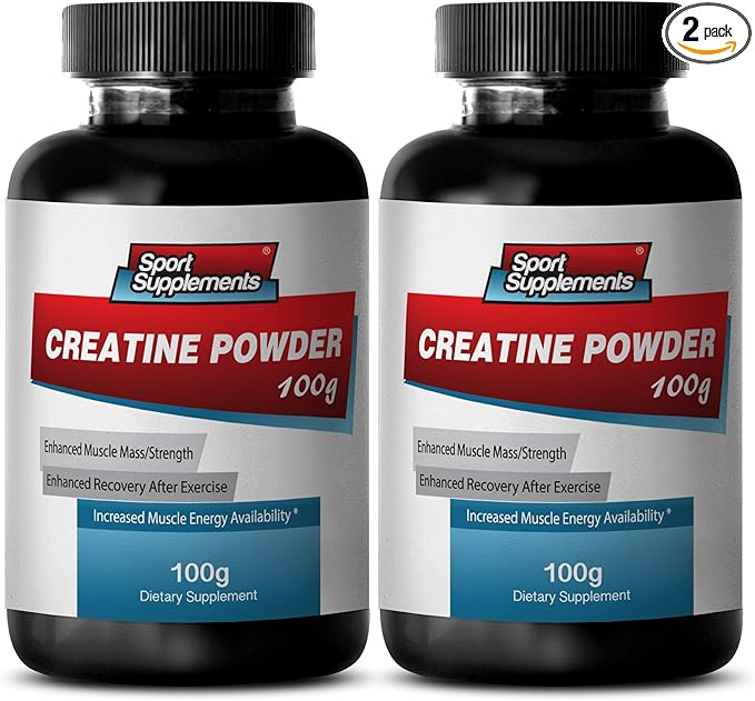 Organic Creatine Monohydrate - Creatine Powder 100mg - Performance and Stamina Booster Premium Creatine Powder creatine pre workout for men creatine monohydrate for women (2 Bot 100 grams each)