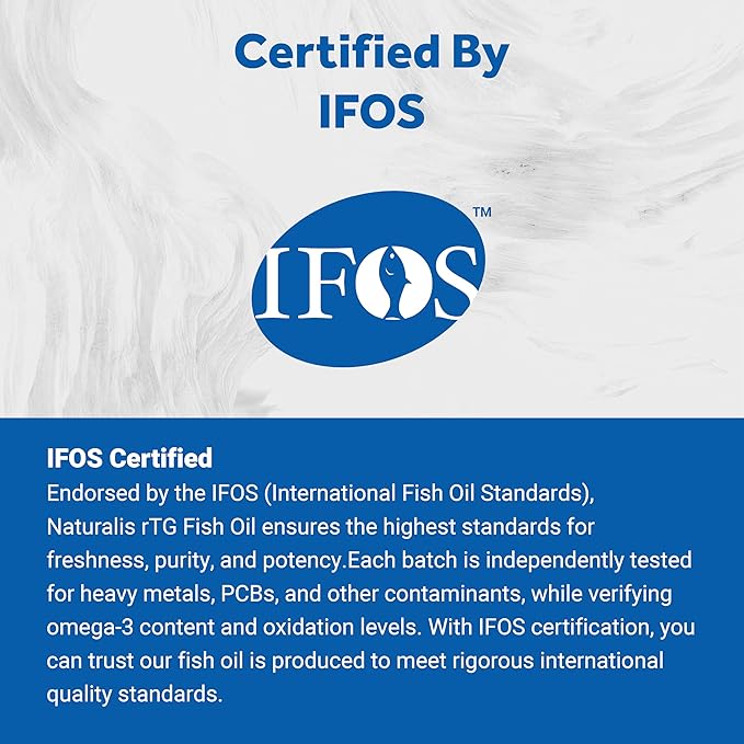 Naturalis Ultimate rTG Omega 3 Fish Oil 1800mg from Wild New Zealand Tuna | IFOS Certified &amp Sustainably Sourced | Full Spectrum Omega3s EPA DHA &amp DPA | 90 Softgels