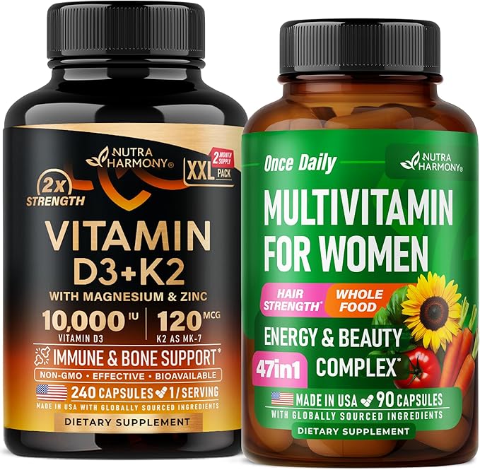 NUTRAHARMONY Vitamin D3 K2 &amp Multivitamins for Women Capsules