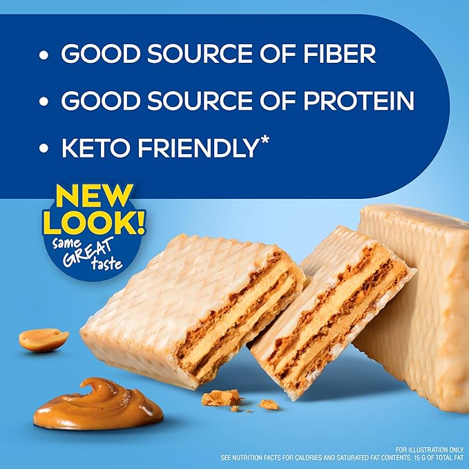 Atkins Café Caramel Protein Shake 15g Protein 3g Net Carb 1g Sugar + Atkins Peanut Butter Protein Wafer Crisps 10g Protein 4g Net Carb 1g Sugar 5 Count