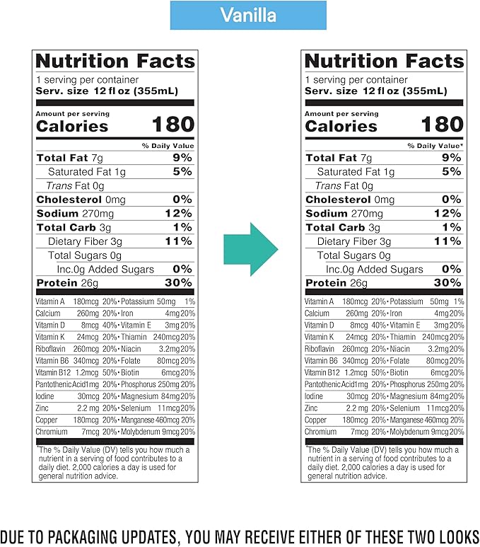OWYN Only What You Need High Protein Shake Chocolate and Vanilla Flavored 26g Protein 0g Sugar 3g Fiber Dairy Free Plant Based Protein Drink 12 Count