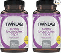 Twinlab Stress B-Complex Caps - Energy Support Supplement with Vitamin B12 and B6-100 Capsules (Pack of 2)