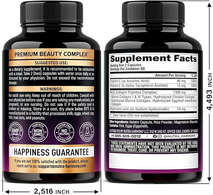 Collagen Peptides &amp Turmeric Curcumin Capsules