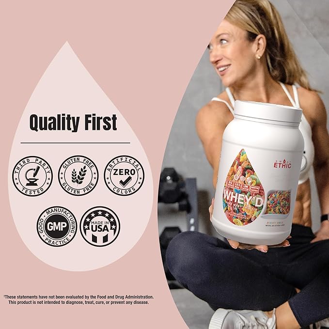 Sweat Ethic Whey'd Protein Powder 25 G Whey Protein Blend with Concentrate (30 Ounce Frooty Cereal)