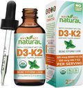 Why Not Natural Organic Vitamin D3 K2 (MK-7) Liquid Drops 5000 IU of sublingual D3 with Coconut MCT Oil for Strong Bones and Teeth Heart and Immune Support