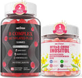 Inositol Gummies Supplement with Evening Primrose Oil for Women + Brain &amp Mood Support Gummies Super Vitamin B Complex for Men &amp Women