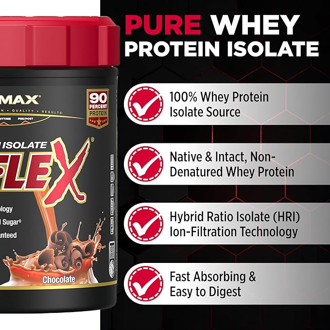 ALLMAX ISOFLEX Pure Whey Isolate Protein Powder - Gluten Free Low Lactose Sugar-Free - High-Protein Clean Keto-Friendly for Pre Post Workout Supplement for Women and Men | Chocolate 1lb