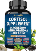 Cortisol Supplements for Women and Men with Magnesium Ashwagandha &amp L-Theanine. High Cortisol Reducer Manager Detox Lower and Control. Sleep Support &amp Stress Relief USA (120 Capsules)