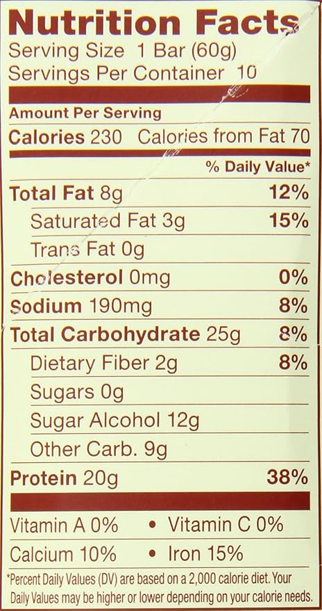 ThinkThin High Protein Bar Brownie Crunch 60 g Bars 10 Count
