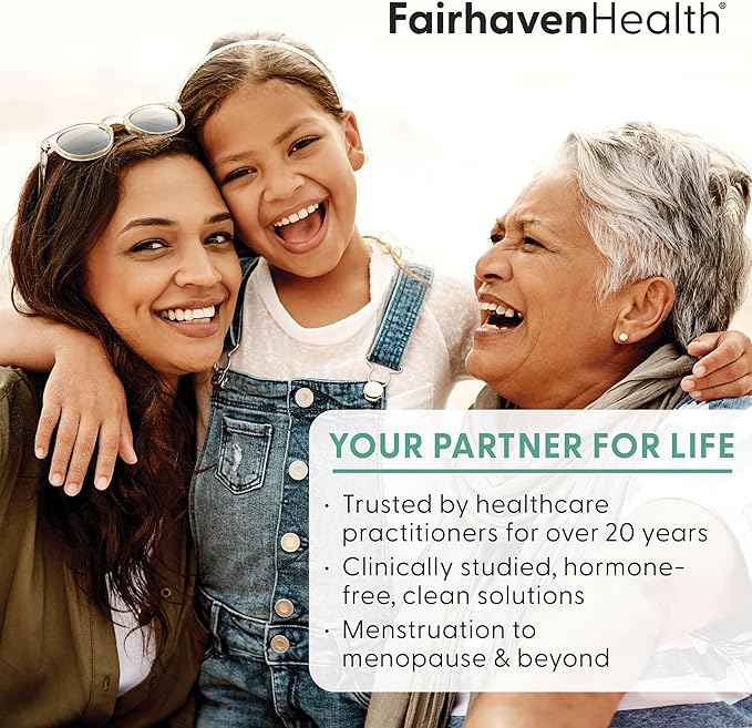 Fairhaven Health Multi-Symptom PMS Relief for Women | PMS Support Supplement for Women | Relief from Cramps Bloating | Vegan | 30 Capsules