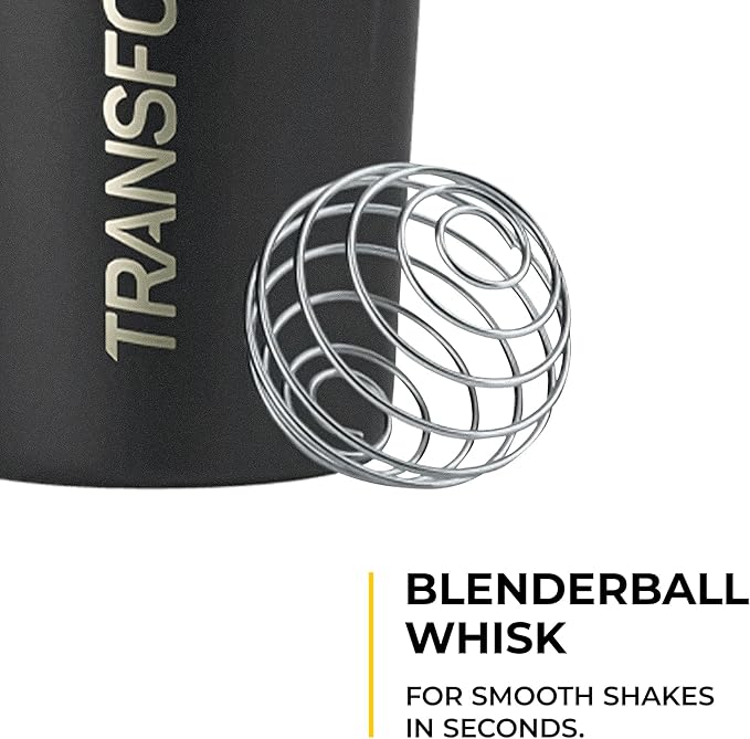Transformation Chocolate Protein Powder &amp Performance Insulated Shaker Bottle | 30G Multi-Protein Superblend | Collagen Peptides Egg White &amp Plant Blend | MCT Oil | BCAA Amino Acids