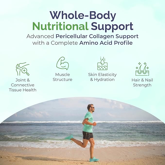 CollaGenesis™-V – 25g Protein Vegan Collagen MSM &amp Hyaluronic Acid Complete Amino Acid Profile Vitamins &amp Minerals Collagen Support Cofactors – Vegan Synergy Blend – Unflavored
