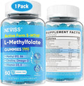 L Methylfolate Gummies &amp Methyl B12 Active 5-Mthf Methylated Folate 5mg Supplement for Women Men w/Methyl B ComplexCholineMagesiumOmega-3Methyl Folate for MethylationFocusMoodSugar Free1P