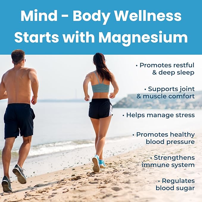 Magnesium Supplement with Glycinate Citrate Malate &amp Oxide Plus Organic Aswagandha Supplement for Digestion Sleep Heart Health &amp Energy