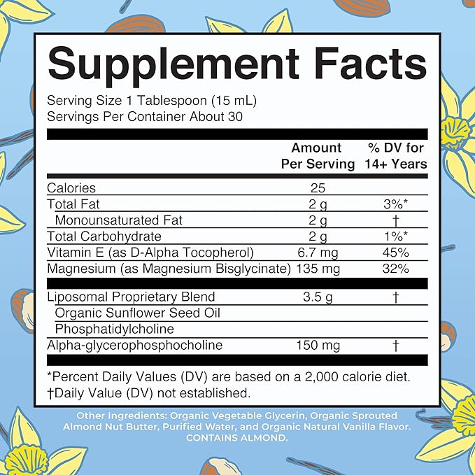 MaryRuth Organics Magnesium Liposomal| Magnesium Supplement | Magnesium Bisglycinate | Muscle &amp Bone Support | Mood Support Vitamin | Vegan | Non-GMO | Gluten Free | 15.22 Fl Oz | 30 Servings