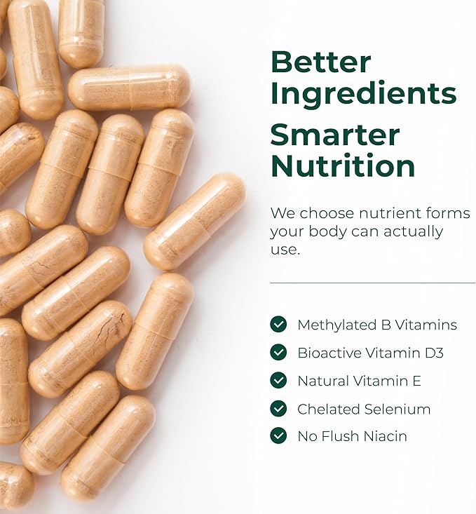Multivitamin for Men with Methylated Vitamins and Chelated Minerals for Energy Focus and Immune Health – Premium Daily Mens Multivitamins &amp Multiminerals – 60 Capsules