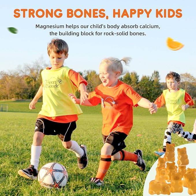 2 Pack Magnesium Glycinate Gummies for Kids &amp Adults Stawberry &amp Orange Flavor