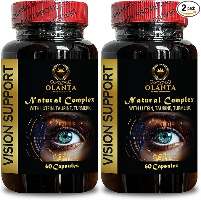 Vision Support Natural Formula - Senior Vision Care Complex - Vision Support Formula – Lutein &amp Zinc for Eye Milk Thistle Extract - 2 Bottles 120 Capsules