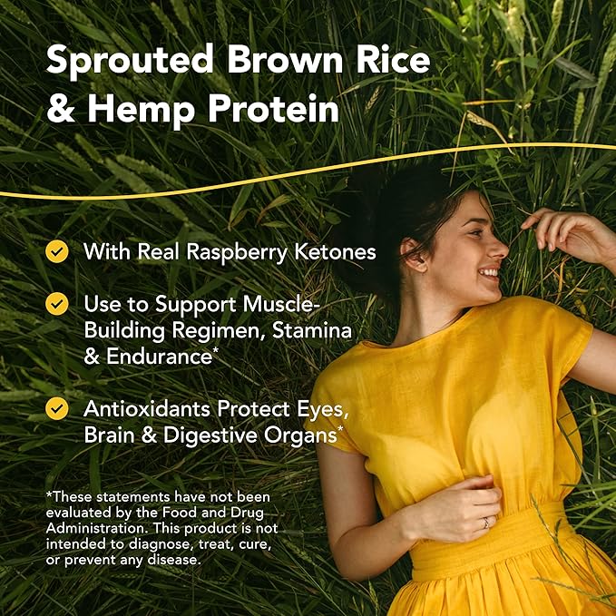 NORTH AMERICAN HERB &amp SPICE NutriHemp Raw Raspberry Extreme - 28.2 oz - Sprouted Brown Rice &amp Hemp Protein - With High-Antioxidant Ketone-Rich Raspberry Powder - Vegan Non-GMO - 28 Servings