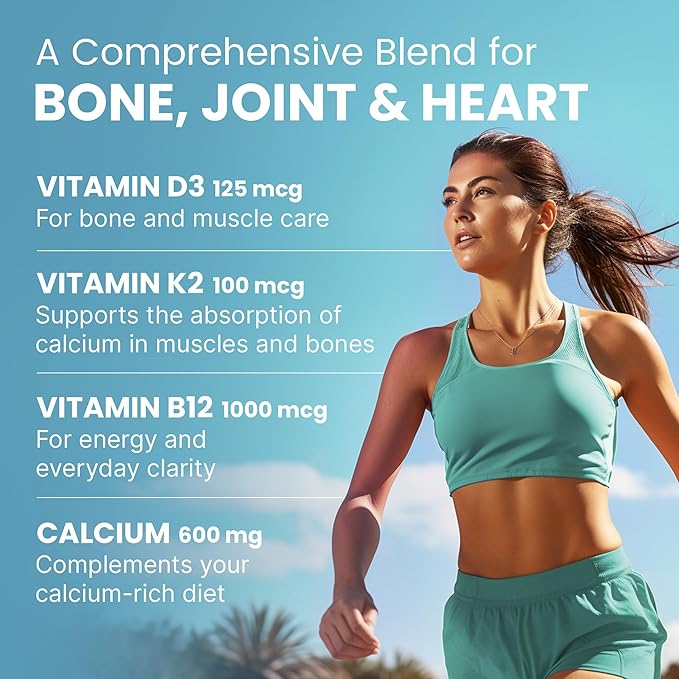 4-in-1 Calcium Supplements for Women and Men - Calcium with Vitamin D3 K2 5000 IU Supplement 601mg per Serving for Heart Bones &amp Body Defenses - Gluten-Free Vegan-Friendly (480 ct)