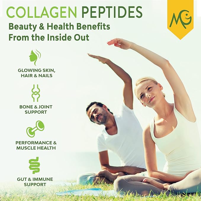 MariGold Hot Cocoa and Peanut Butter Collagen Bundle Grass-fed Type I &amp III Collagen Peptides