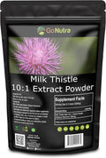 Go Nutra Milk Thistle Powder 1 lb. | Milk Thistle Extract 10:1 Strength Silymarin | Silybum Marianum Herbal Supplement Non-GMO