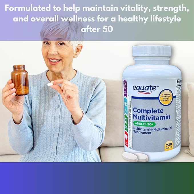 Multivitamin Multimineral Tablets for Adults 50+ 220 Count (Pack of 1)
