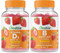 Lifeable Vitamin D 5000 IU + B Complex Gummies Bundle - Great Tasting Vitamin Supplement Gluten Free GMO Free Chewable Gummy