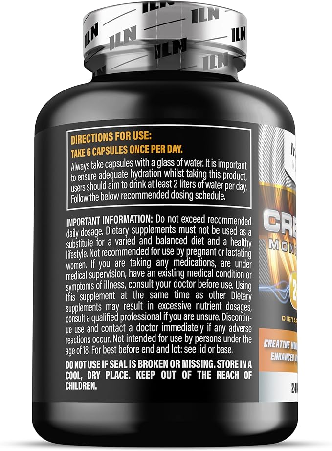 Iron Labs Nutrition Creatine Monohydrate (240 Capsules) - 3900mg Per Serving - Unflavoured Capsules - High Strength Creatine for Men &amp Women