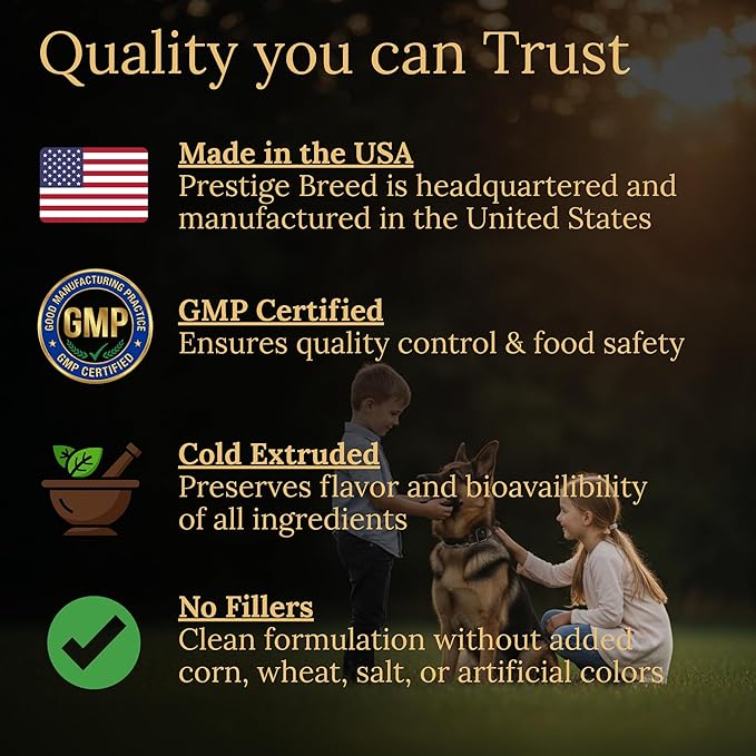 Multivitamins Balanced Nutrition for Your German Shepherd 90 Count Made in The USA with Real Bacon