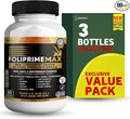 Foliprime Max Hair Nails &amp Skin Supplement with Biotin Vitamins Minerals &amp Herbal Blend 60 Capsules (3)