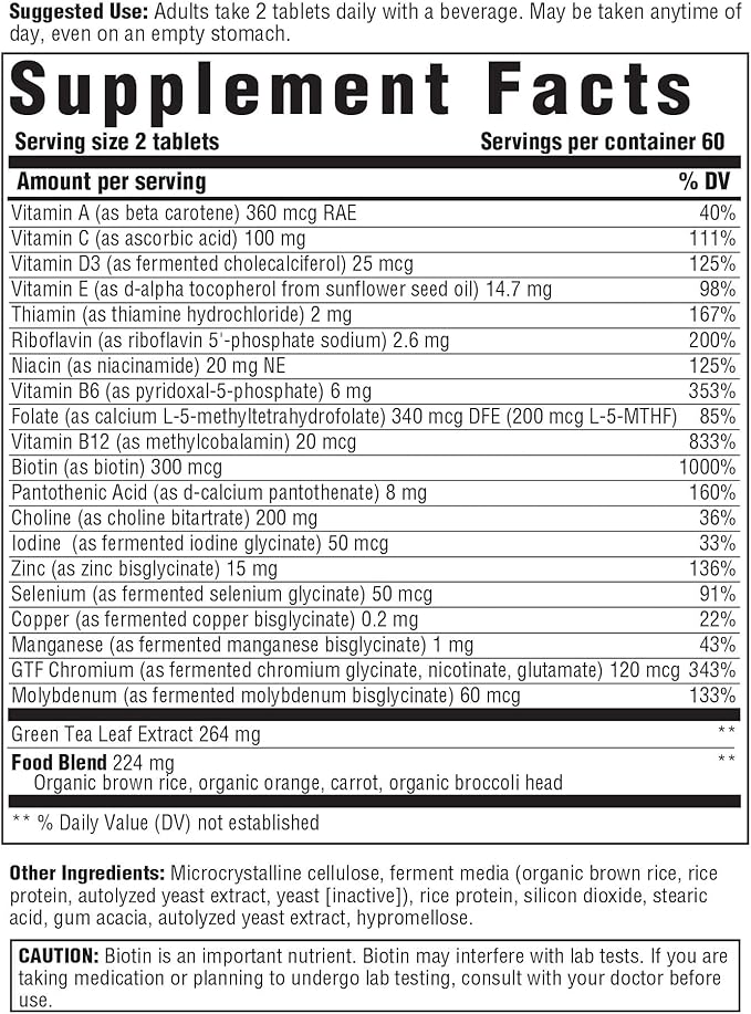 Innate Response Formulas Women’s 55+ Multivitamin - Daily Multivitamin for Women 55 and Over - Vegetarian Non-GMO and Gluten-Free - Made Without 9 Food Allergens - 120 Tablets (60 Servings)