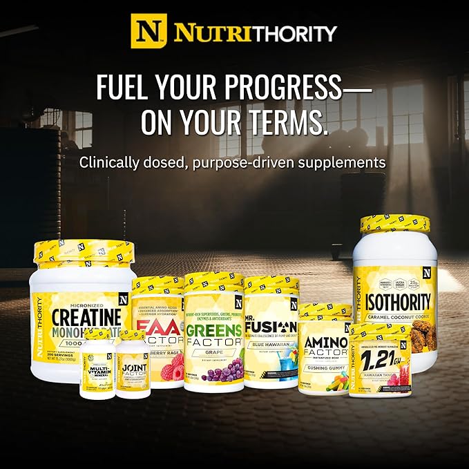 Nutrithority - Isothority Isolated Whey Protein Powder with Ultra-Absorbable Protein and BCAAs to Build Muscle and Accelerate Recovery Keto Friendly Low Carbs Gluten Free (Milk Chocolate)