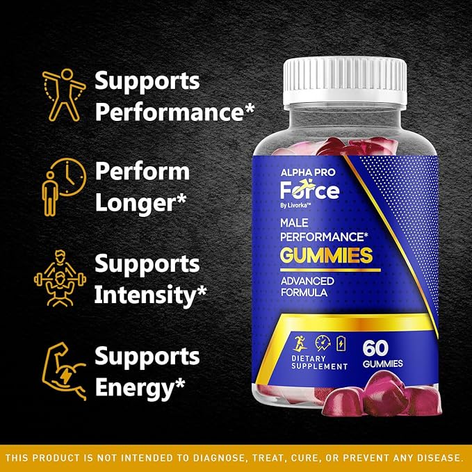 (5 Pack) Alpha Pro Force Gummies For Men - Official Alpha Pro Force Gummies Natural Premium Support Overall Health &amp Wellnes AlphaPro Force Advanced Formula Maximum Strength 300 Gummies For 5 Mo