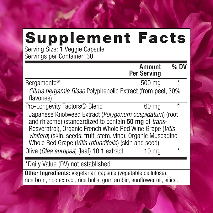 Reserveage Nutrition Bergamot Cholesterol Support with Resveratrol Vegan 30 Capsules &amp Twinlab Daily One Caps Without Iron - Nutritional Supplement with Zinc B Vitamins Magnesium - 180 Capsule