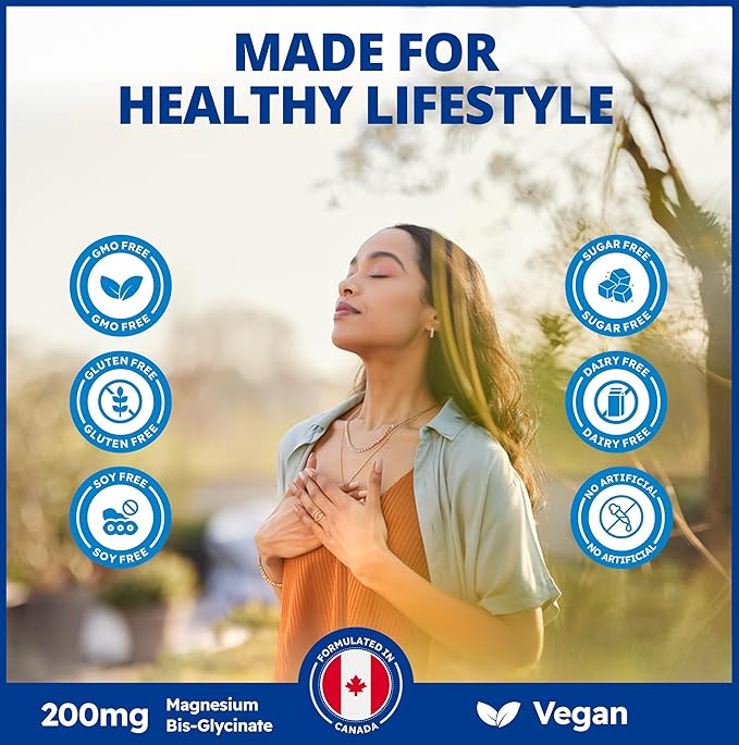 CanPrev Magnesium Bis-Glycinate Gentle 200mg 120 V-Caps 120-Day Supply - Pure Elemental Magnesium Supplement Supports Bone and Muscle Function Gentle on Stomach Perfect for Daily Magnesium Needs