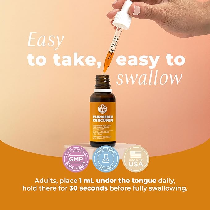 Liquid Turmeric Curcumin Plus Natural Organic Black Pepper.
